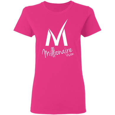 Ladies Millionaire Vision T-Shirt - Heliconia/White