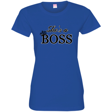 She's A Boss T-Shirt - Blue/Black