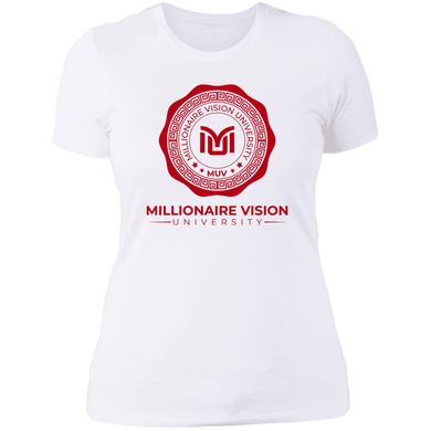 Ladies MVU T-Shirt - White/Red