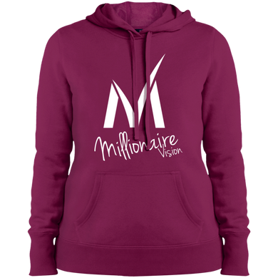 Millionaire Vision Ladies Hoodie - Pink Rush/White