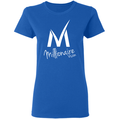 Ladies Millionaire Vision T-Shirt - Royal/White