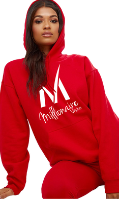 Women's Millionaire Vision Logo Hoodie - Red/White