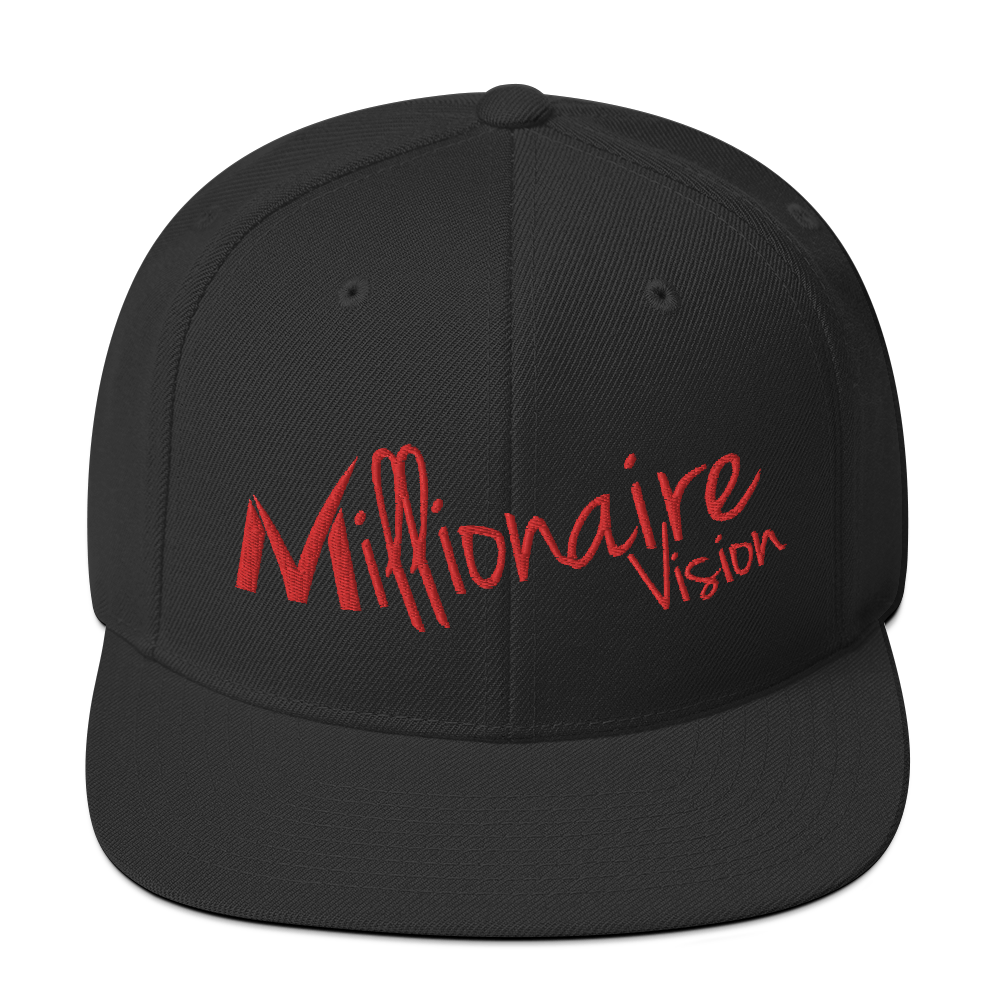 Signature Snapback - Solid Black/Red