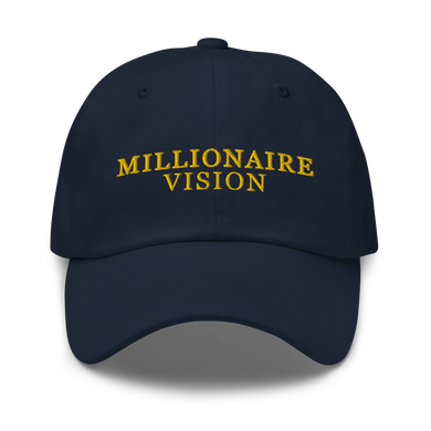 Millionaire Vision Print Dad Hat - Navy/Gold