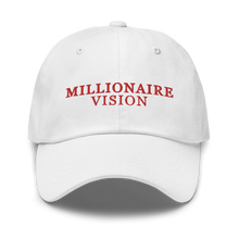 Load image into Gallery viewer, Millionaire Vision Print Dad Hat - White/Red