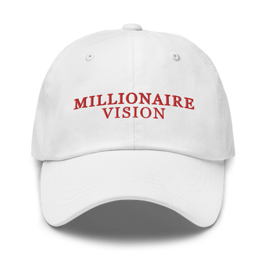 Millionaire Vision Print Dad Hat - White/Red