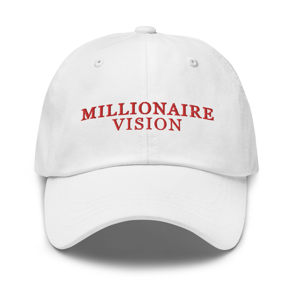 Millionaire Vision Print Dad Hat - White/Red