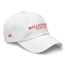 Load image into Gallery viewer, Millionaire Vision Print Dad Hat - White/Red