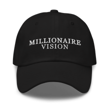 Load image into Gallery viewer, Millionaire Vision Print Dad Hat - Black