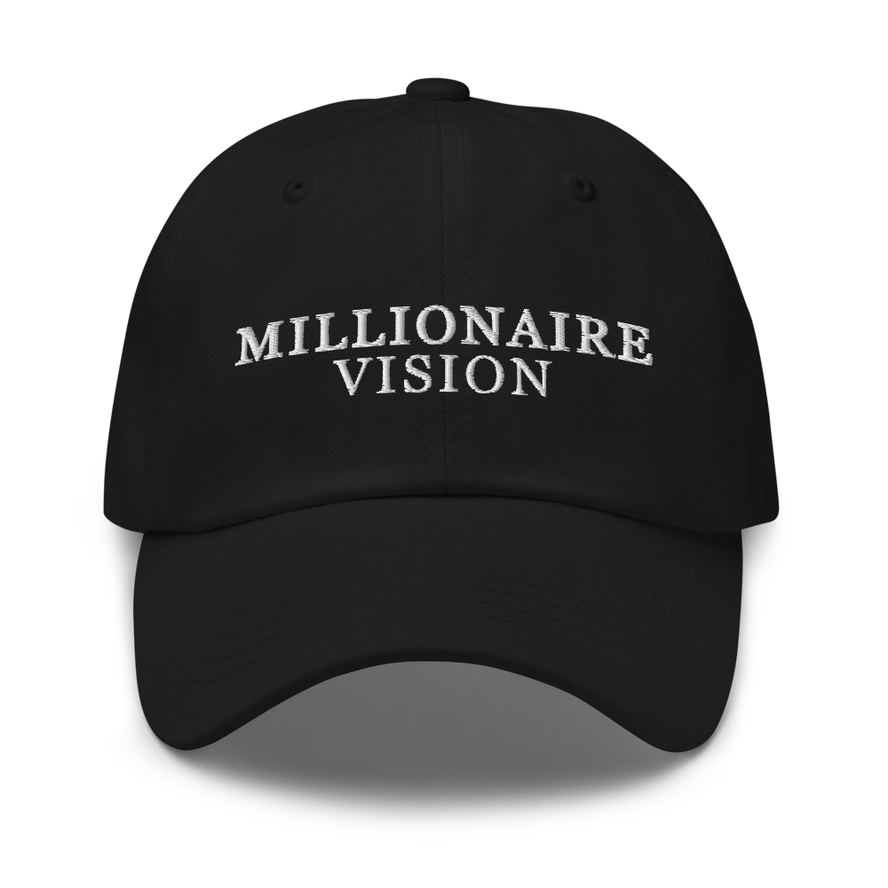 Millionaire Vision Print Dad Hat - Black