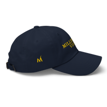 Load image into Gallery viewer, Millionaire Vision Print Dad Hat - Navy/Gold