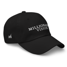 Load image into Gallery viewer, Millionaire Vision Print Dad Hat - Black